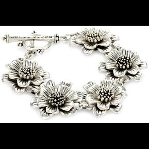 Lucky Brand Silver Flower Bracelet